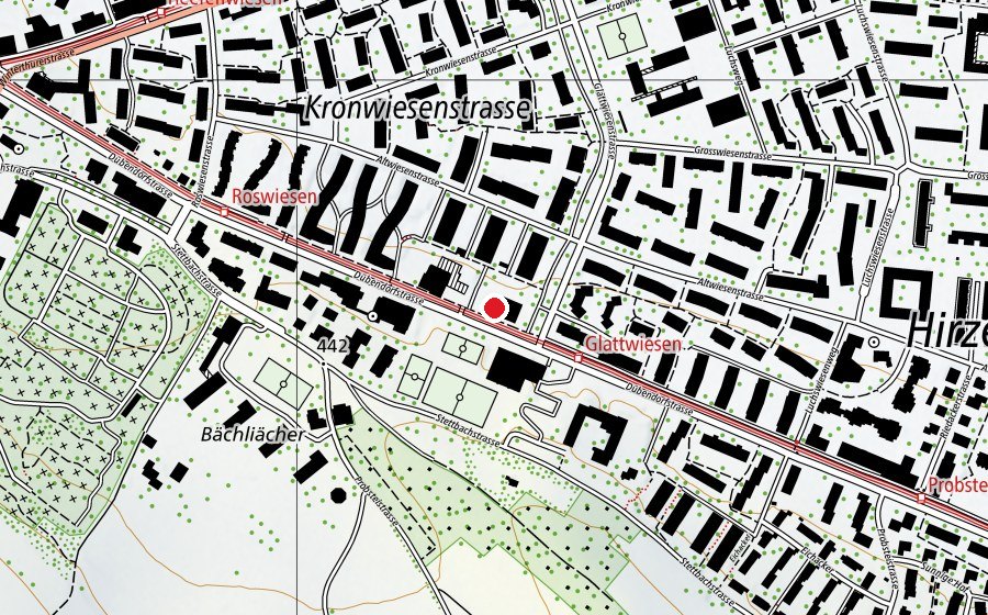 Mappa con la posizione di Kinderhort Graphis 1 - Mittag-Abend (Asilo nido)