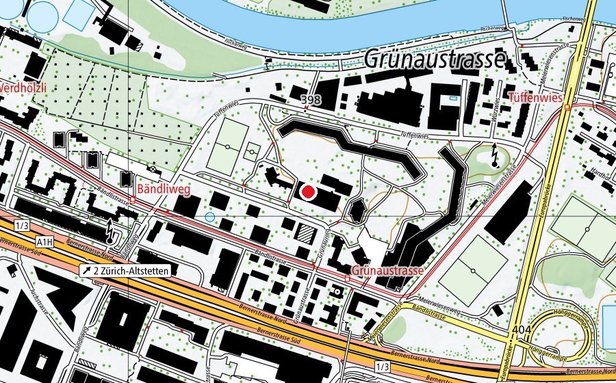Map showing the location of Kinderhort Grünau 2 (Childcare)