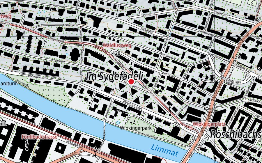 Mappa con la posizione di Kinderhort Hönggerstrasse - Mittag-Abend (Asilo nido)