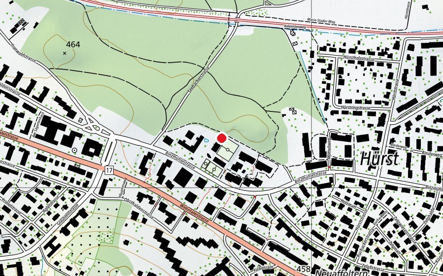 Mappa con la posizione di Kinderhort Hürstholz (Asilo nido)