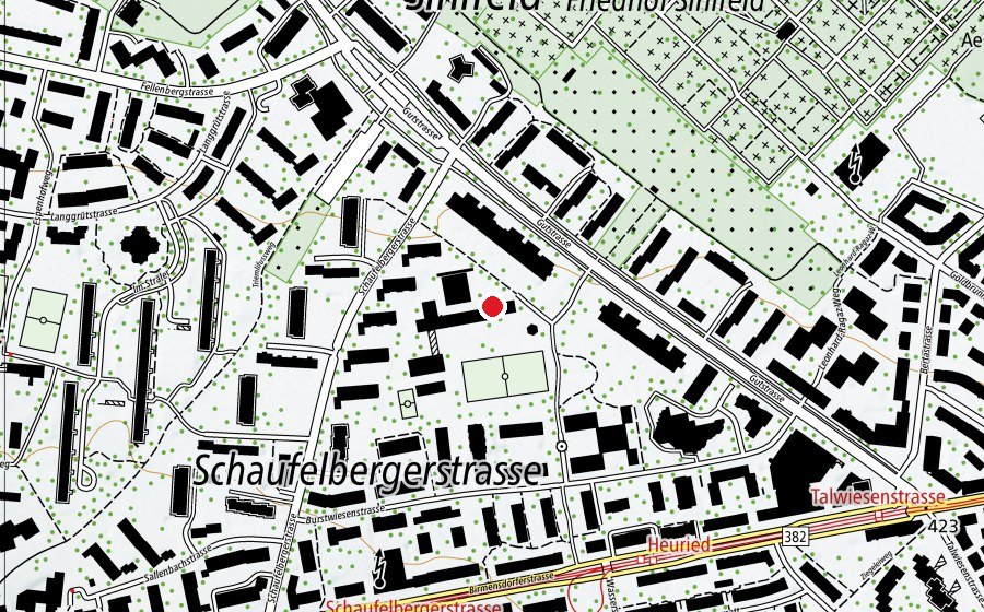 Map showing the location of Kinderhort Im Gut (Childcare)