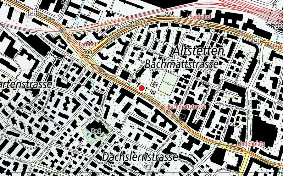 Carte indiquant l’emplacement de Kinderhort im Herlig 1+4+6 (Crèche)