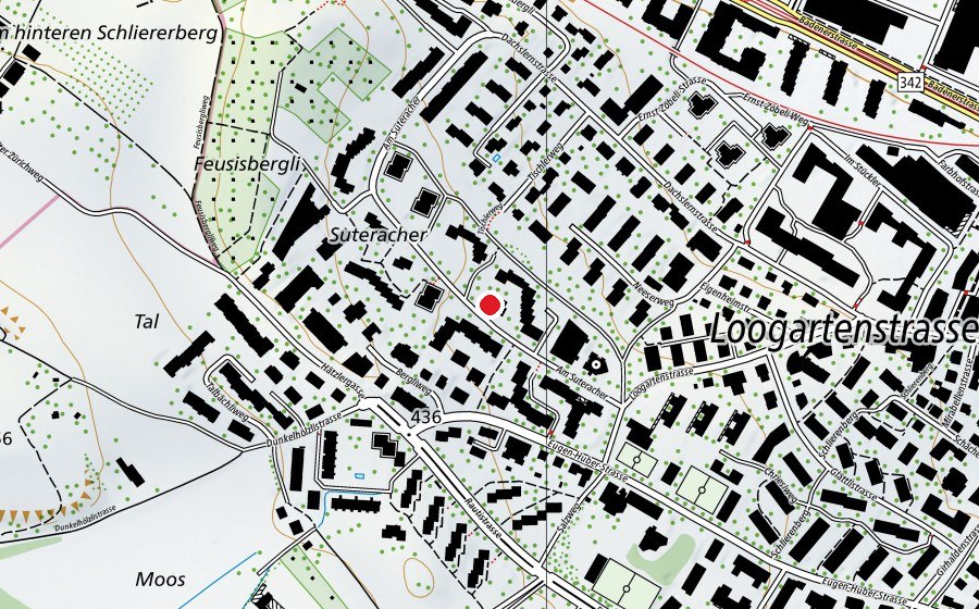 Mappa con la posizione di Kinderhort Loogarten (Asilo nido)