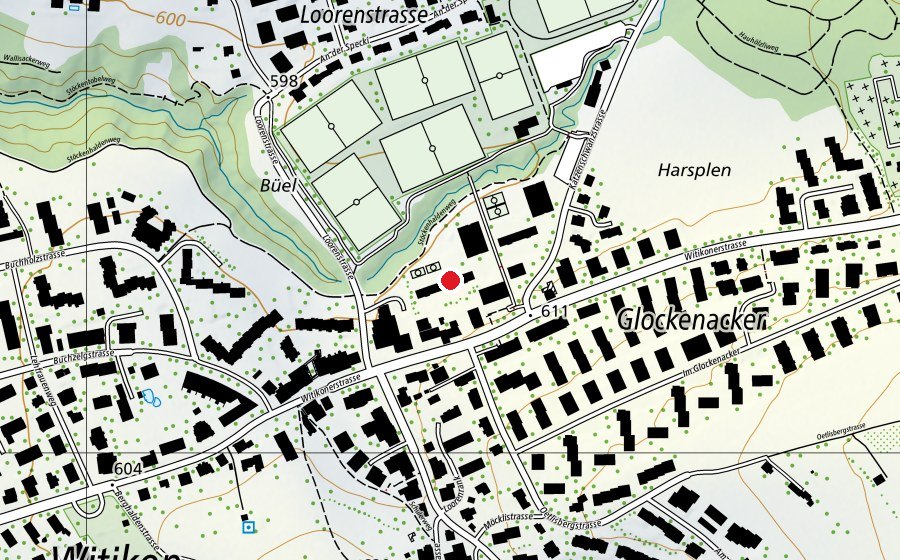 Map showing the location of Kinderhort Looren A Mittag-/Abendhort (Childcare)