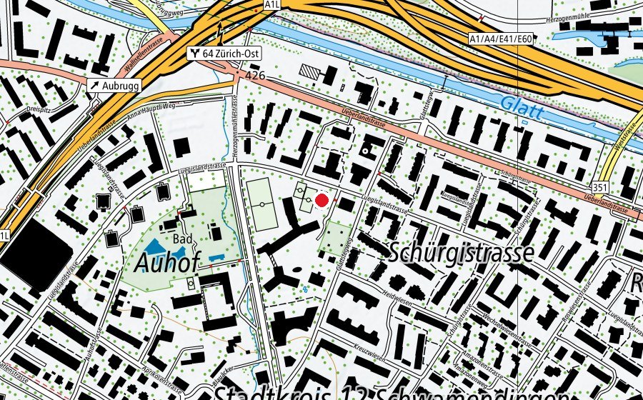 Mappa con la posizione di Kinderhort Luegisland 3+Morgentisch (Asilo nido)