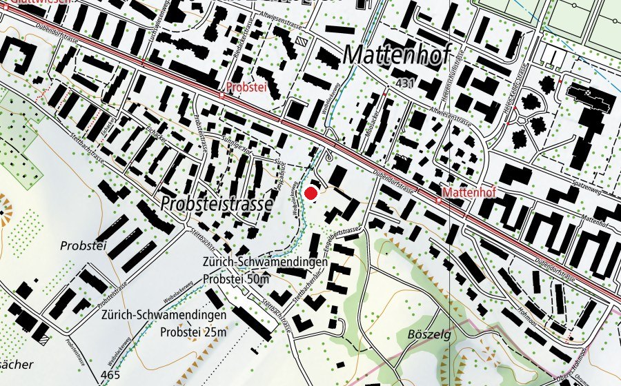Mappa con la posizione di Kinderhort Mattenhof - Morgen-Mittag-Abend (Asilo nido)