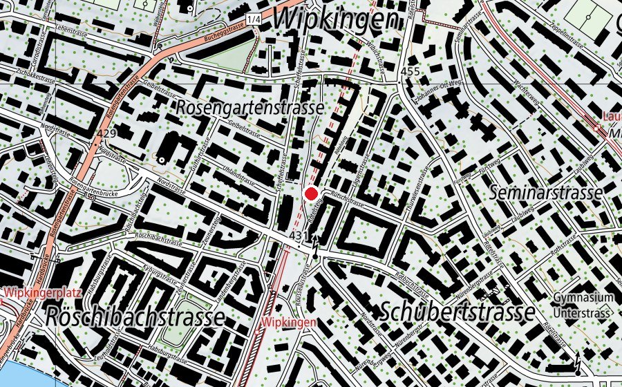 Carte indiquant l’emplacement de Kinderhort Nordbrücke - Mittag-Abend (Crèche)