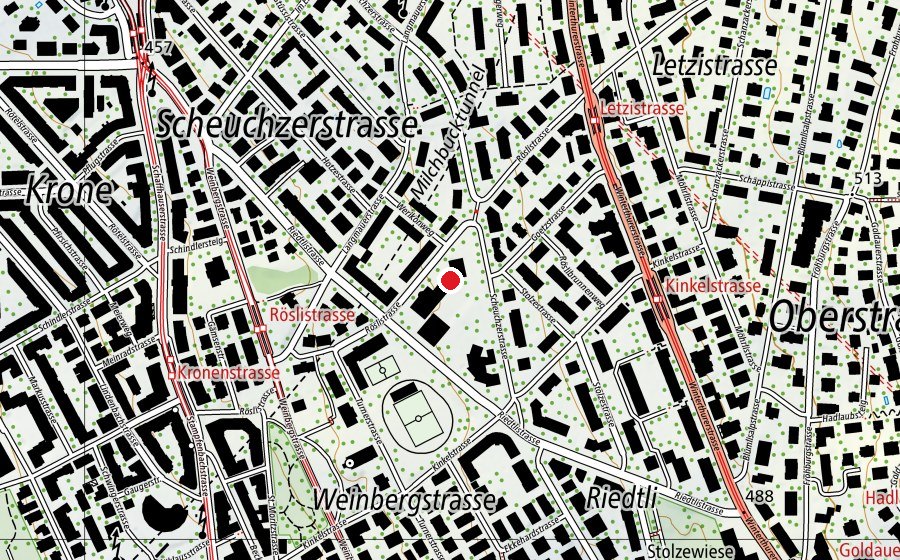 Mappa con la posizione di Kinderhort Riedtli 1 - Mittag (Asilo nido)