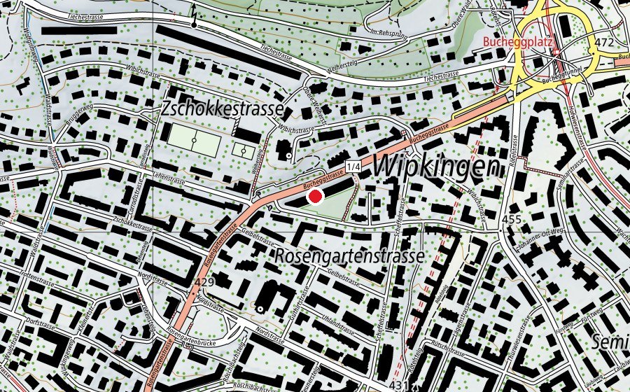 Carte indiquant l’emplacement de Kinderhort Rosengarten - Mittag-Abend (Crèche)