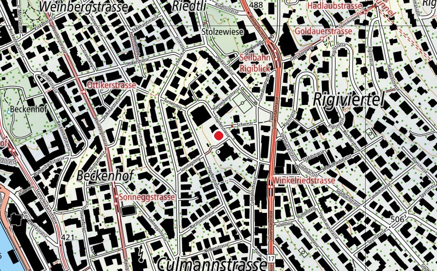Map showing the location of Kinderhort Scherr 1,2,3 - Morgen-Mittag-Abend (Childcare)