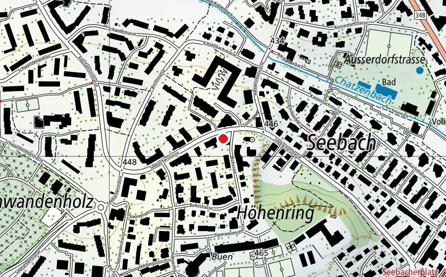 Carte indiquant l’emplacement de Kinderhort Seebacher 1+2 (Crèche)