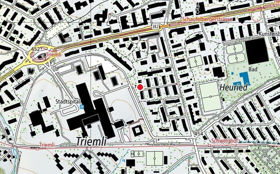 Map showing the location of Kinderhort Unterer Schweighof - Mittag-Abend (Childcare)