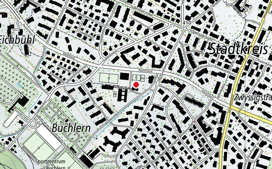 Map showing the location of Kinderhort Untermoos 5 (Childcare)
