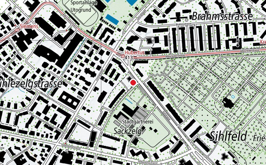 Carte indiquant l’emplacement de Kinderhort Utogrund 3 - Mittag-Abend (Crèche)
