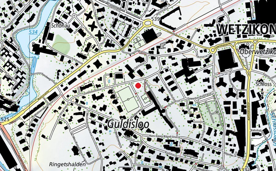 Carte indiquant l’emplacement de Kinderhort (Crèche)