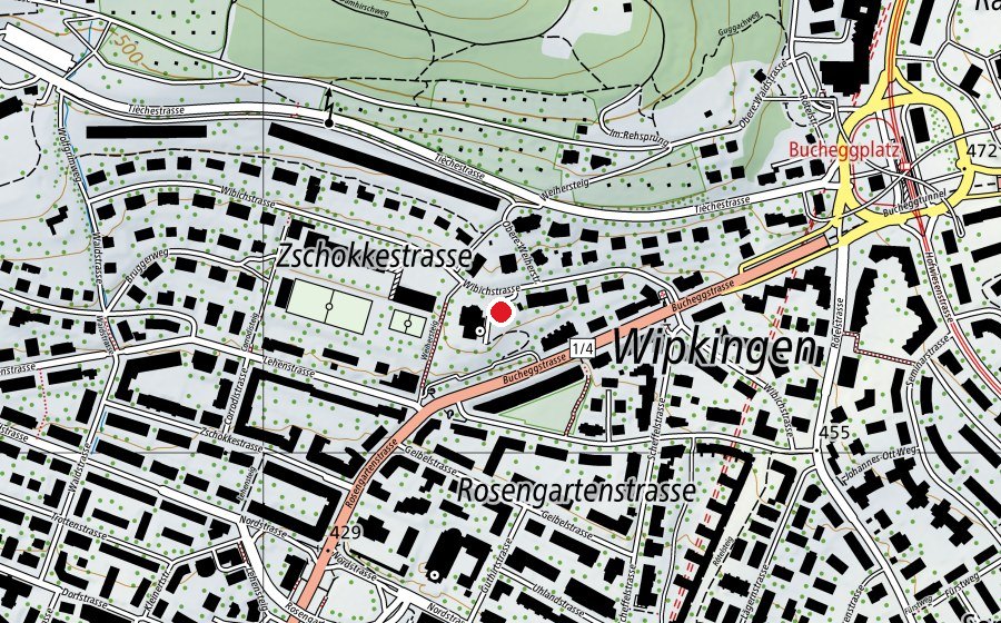 Mappa con la posizione di Kinderhort Wibichstrasse - Mittag-Abend (Asilo nido)