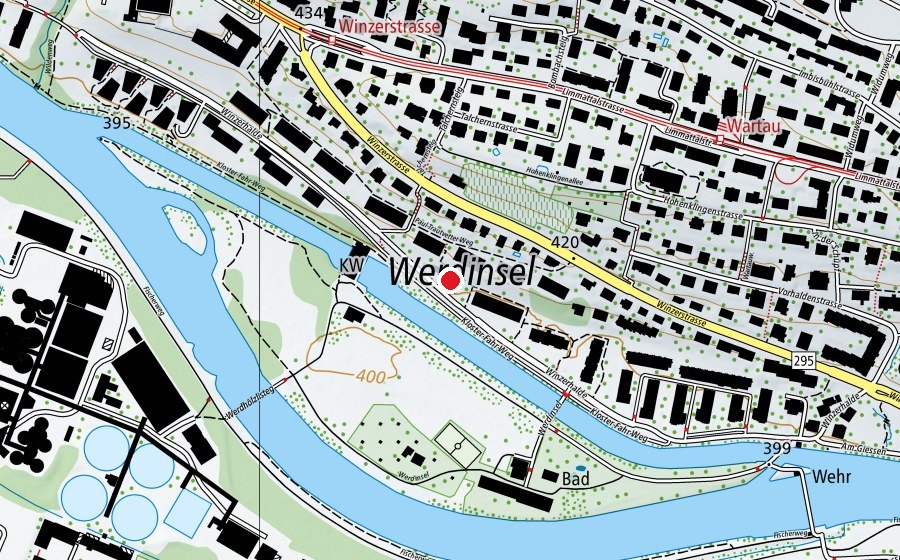Mappa con la posizione di Kinderhort Winzerhalde 1+2 - Mittag-Abend (Asilo nido)