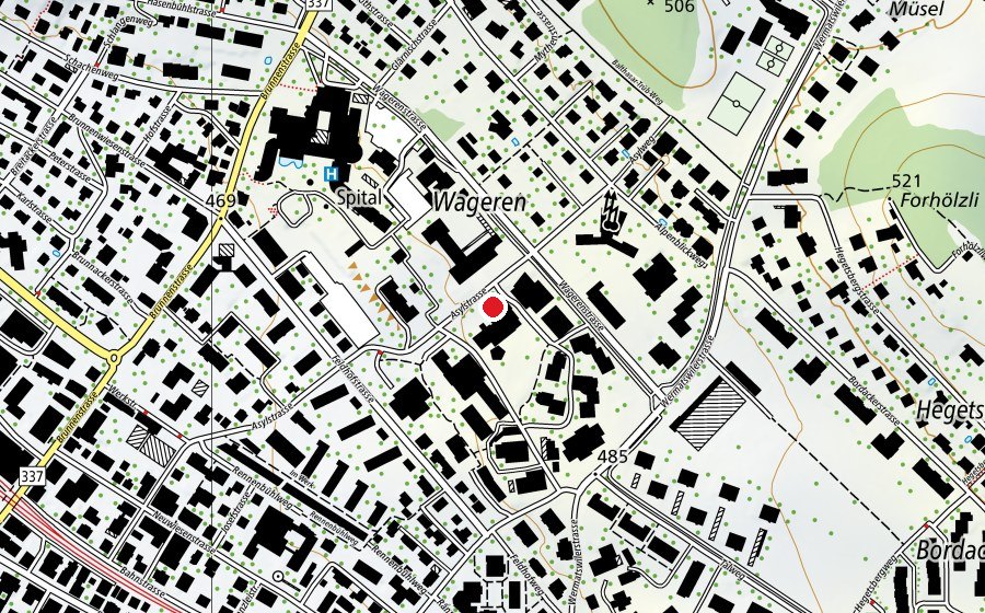 Map showing the location of Kinderkrippe Beluga (Childcare)