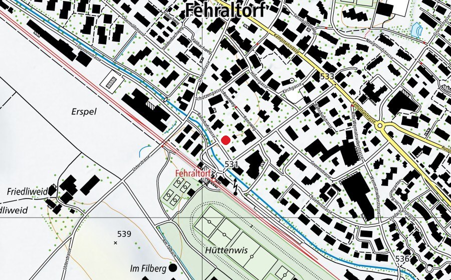 Map showing the location of Kinderkrippe Einhorn (Childcare)