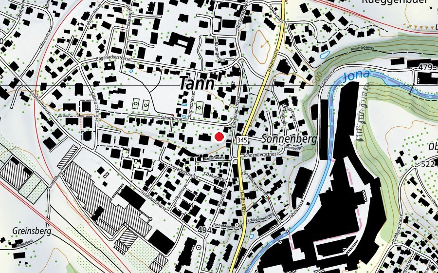 Carte indiquant l’emplacement de Kinderkrippe "Gartenkrippe" (Crèche)