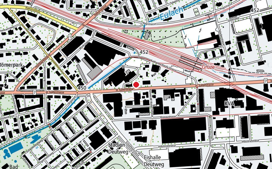 Map showing the location of Kinderkrippe Möwe (Childcare)