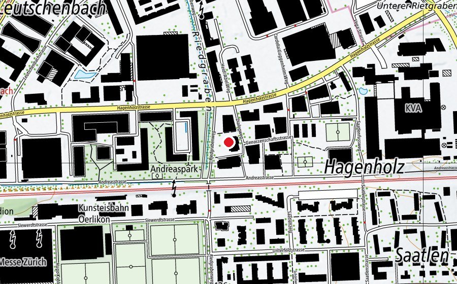 Map showing the location of Kinderkrippe Nonna Rosa (Childcare)