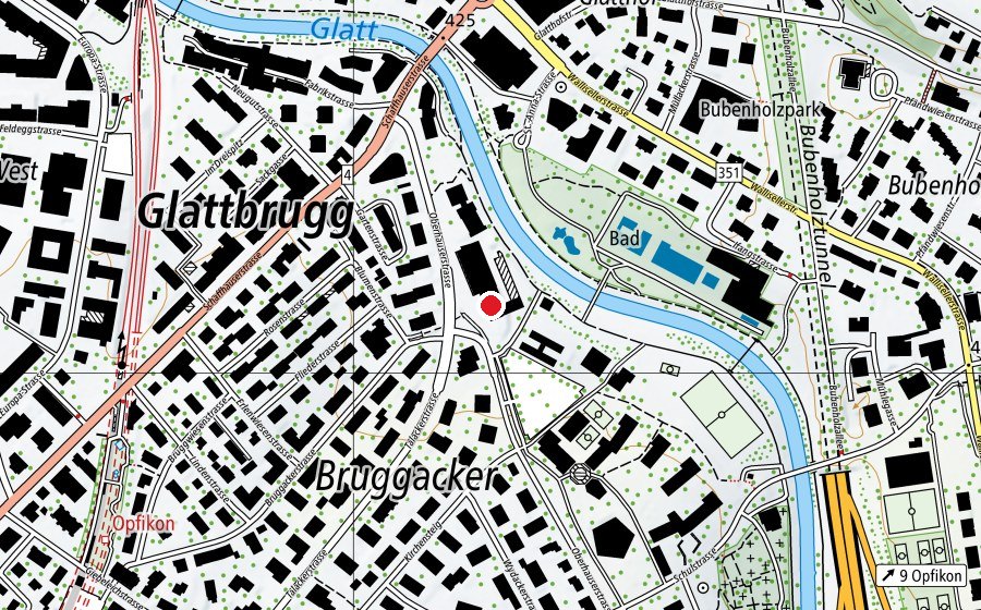 Carte indiquant l’emplacement de Kinderkrippe Purzelhuus (Crèche)