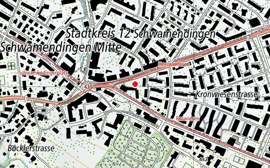 Karte mit dem Standort von Kinderkrippe s'Nuscheli (Kindertagesstätte)
