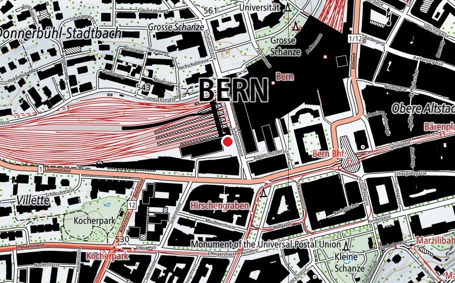Map showing the location of Kinderland (Childcare)