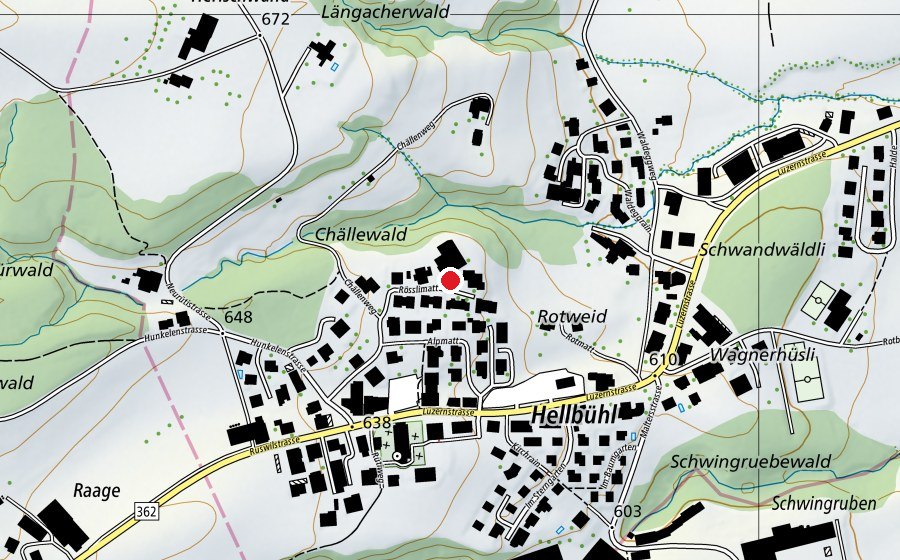 Map showing the location of Kinderspielgruppe Hurlibus (Childcare)