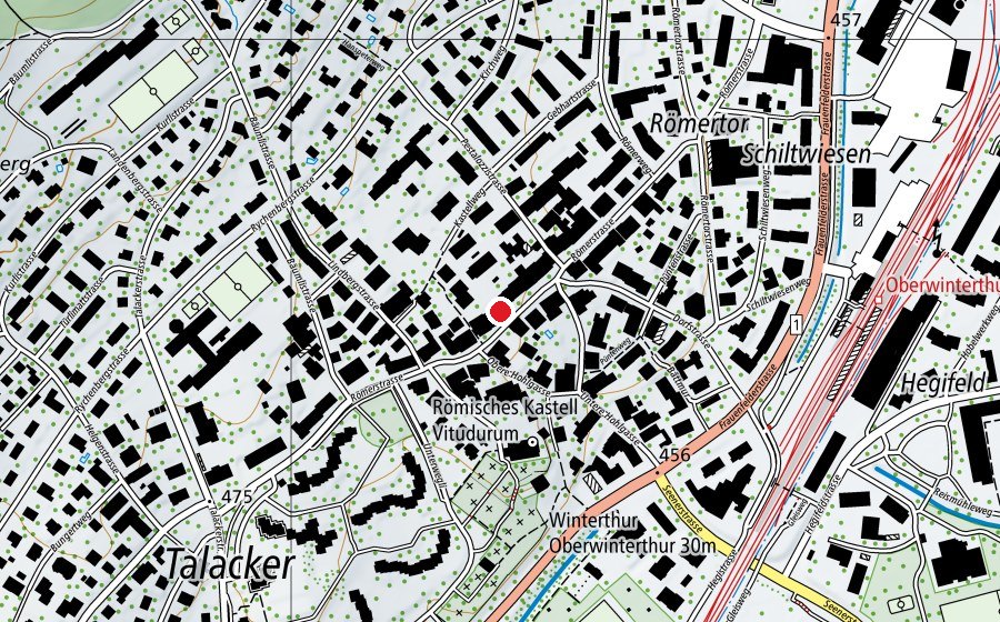 Carte indiquant l’emplacement de Kindertreff (Crèche)