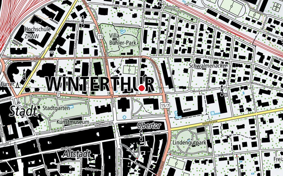 Carte indiquant l’emplacement de Kindervilla Chäferfäscht (Crèche)