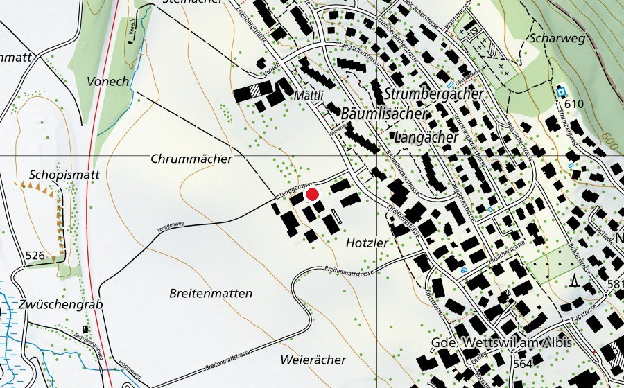 Carte indiquant l’emplacement de Kinderzentrum (Crèche)