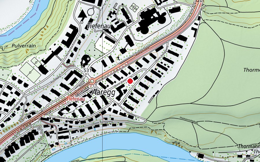 Carte indiquant l’emplacement de Kita Aaregg (Crèche)