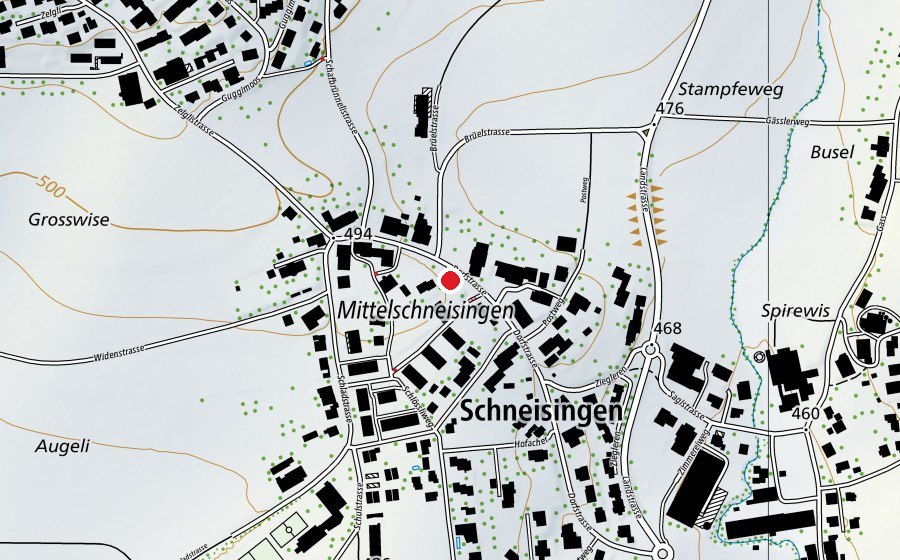 Map showing the location of Kita Abrakadabra Dorfstrasse (Childcare)