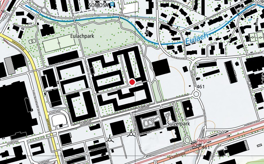 Map showing the location of Kita Äntenäscht (Childcare)