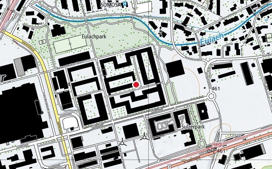 Carte indiquant l’emplacement de Kita am Park (Crèche)