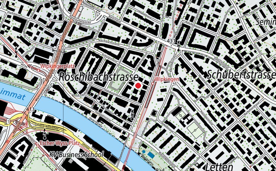 Mappa con la posizione di Kita am Wasser (Asilo nido)