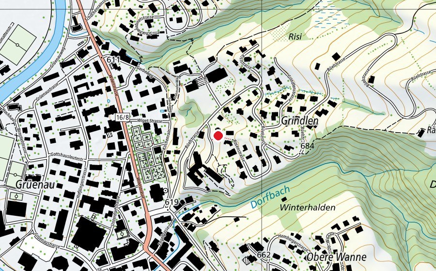 Mappa con la posizione di Kita Bärehuus 1 (Asilo nido)