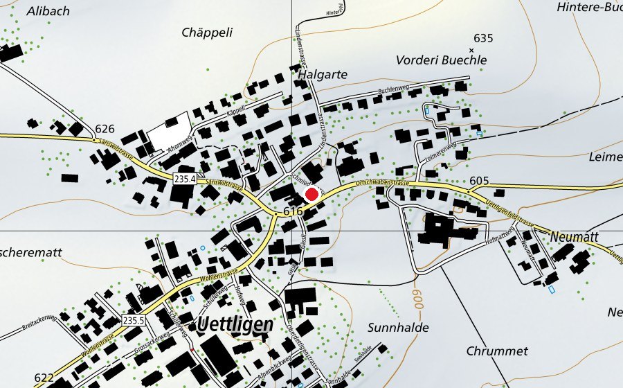 Map showing the location of Kita Bim Bam Bini (Childcare)