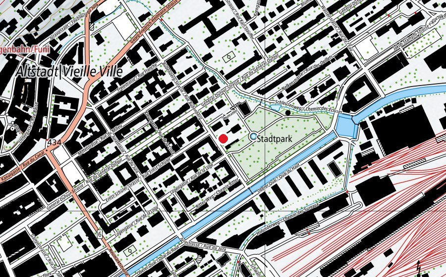 Carte indiquant l’emplacement de Kita Bubenberg (Crèche)