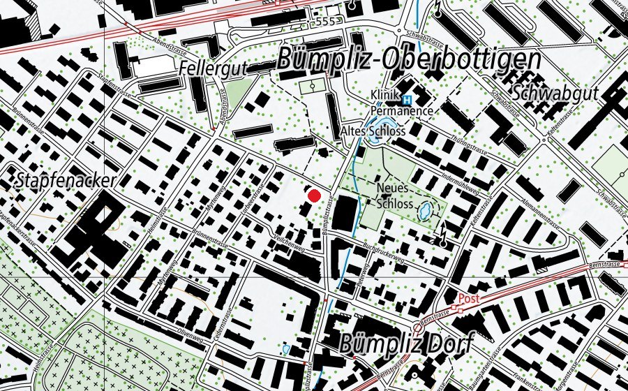 Carte indiquant l’emplacement de Kita Bümpliz (Crèche)