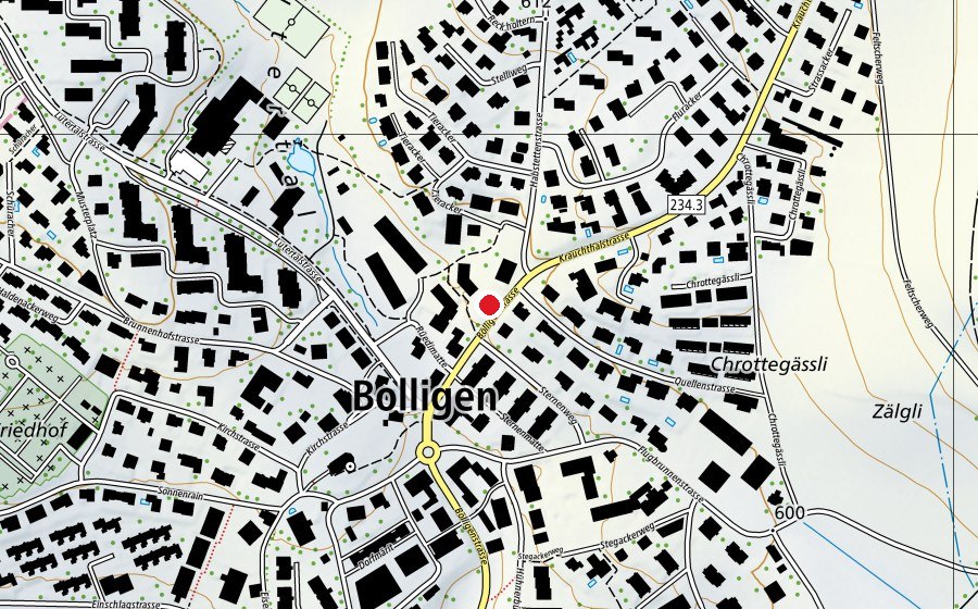 Carte indiquant l’emplacement de Kita Butzus (Crèche)