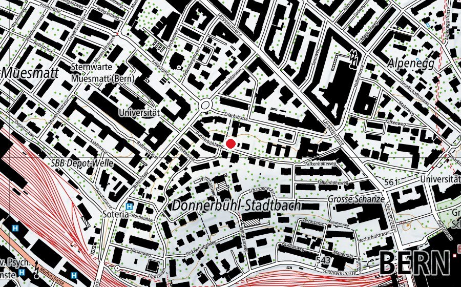 Map showing the location of Kita Casa Tutti Frutti (Childcare)