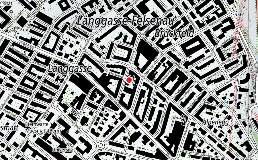 Carte indiquant l’emplacement de Kita Dängelibänz (Crèche)