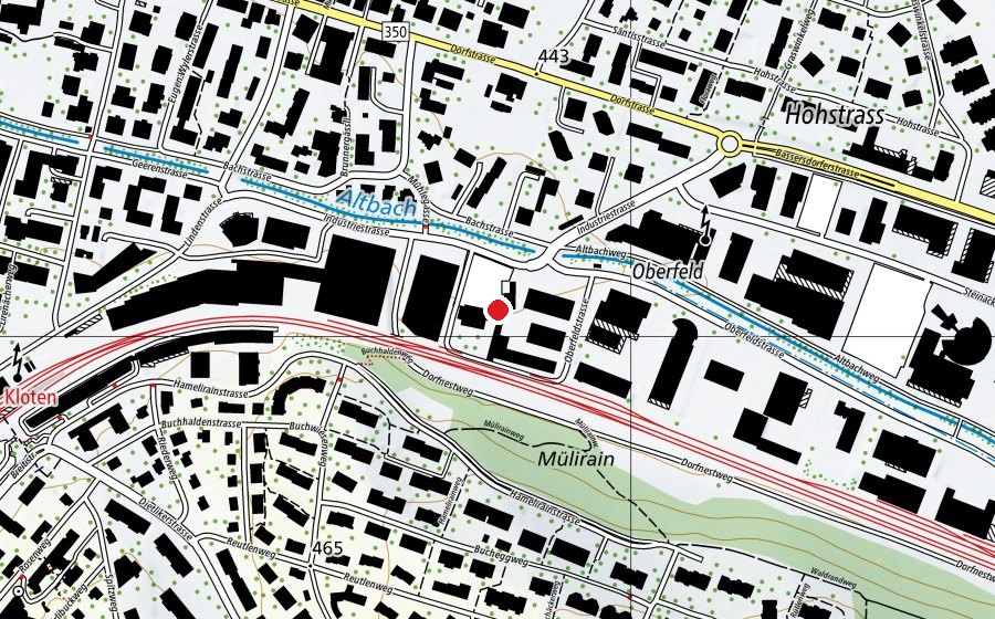 Map showing the location of Kita Einzigartig Kloten (Childcare)
