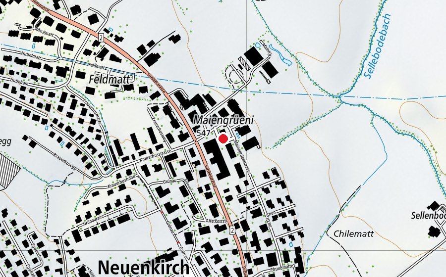 Carte indiquant l’emplacement de KITA FARBENSPIEL (Crèche)