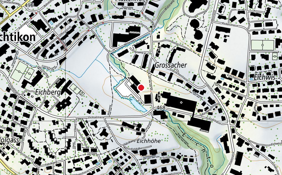 Carte indiquant l’emplacement de Kita Farbtupf (Crèche)
