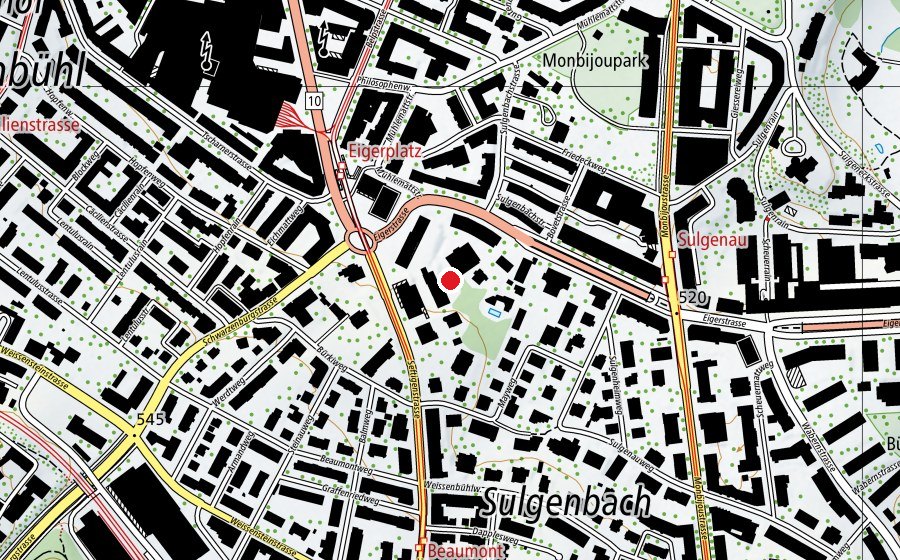 Carte indiquant l’emplacement de Kita Farfallina (Crèche)