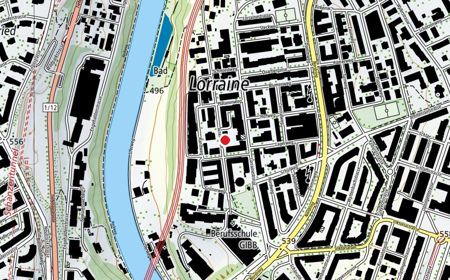 Carte indiquant l’emplacement de Kita Firlifanz (Crèche)